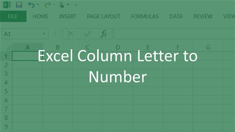 Excel Letter to Number Formulas