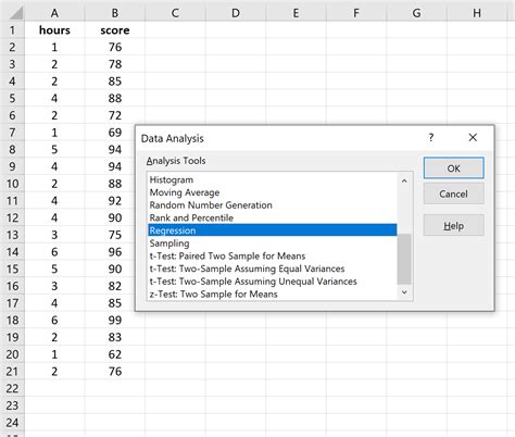 Excel Linear Regression