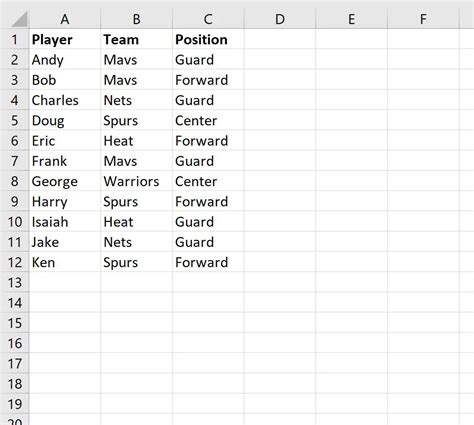 Excel List Based on Criteria