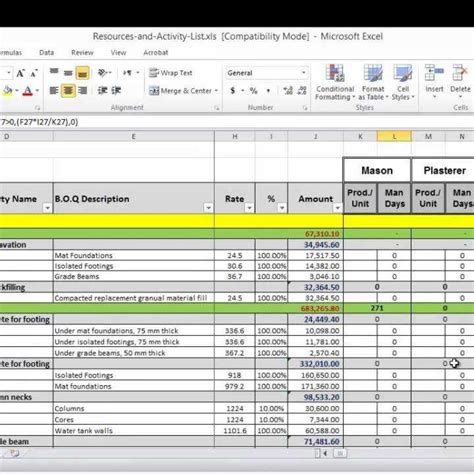 Excel List Resources