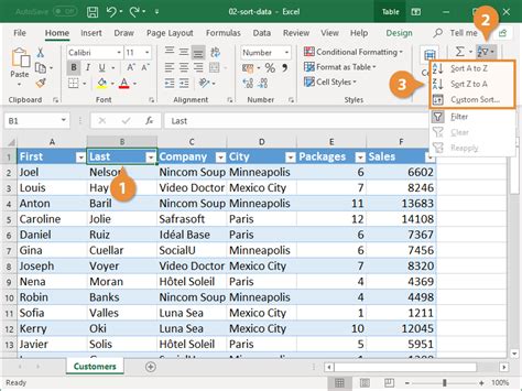 Excel List Sort