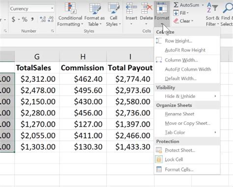 Excel Lock Cells