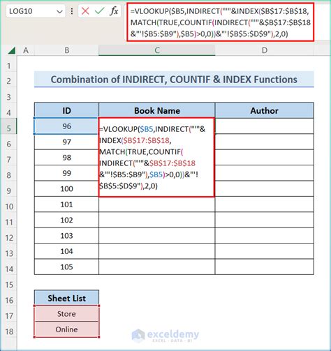 Excel Lookup Across Multiple Sheets INDEX MATCH