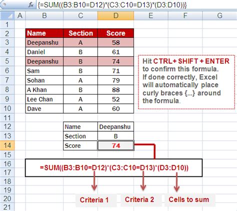 Excel Lookup Multiple Criteria Example 1