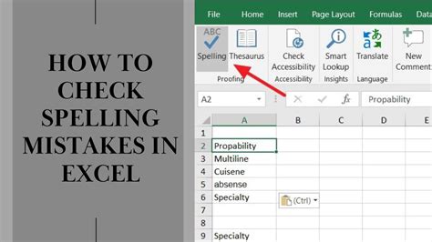 Excel for Mac Spell Check