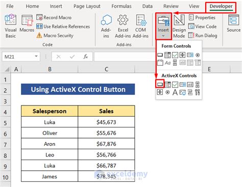 Excel Macro Buttons Example 3