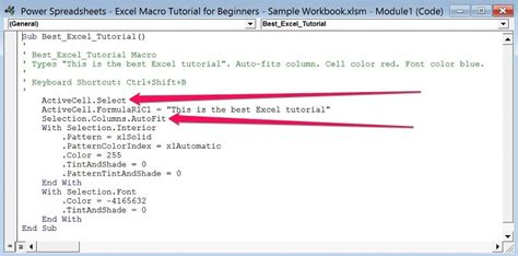 Excel Macro Code