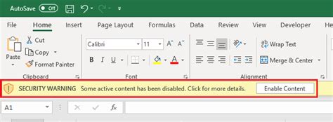 Excel Macro Disabled