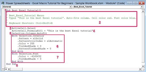 Excel Macro Example 1