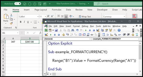 Excel Macro Format