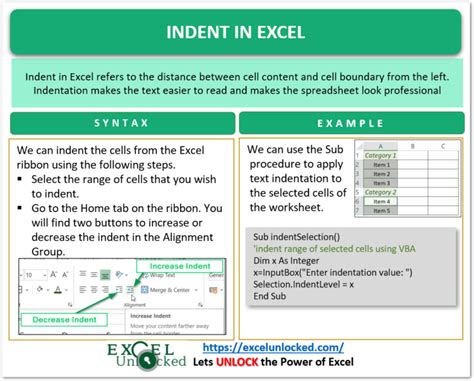 Excel Macro for Indent