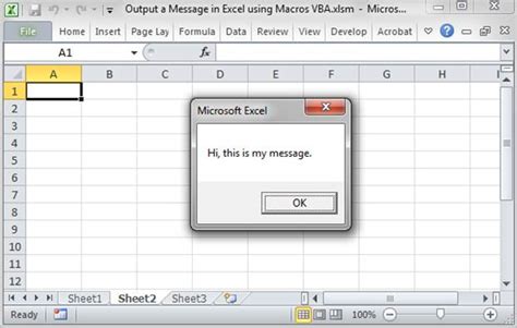 Excel Macro MsgBox