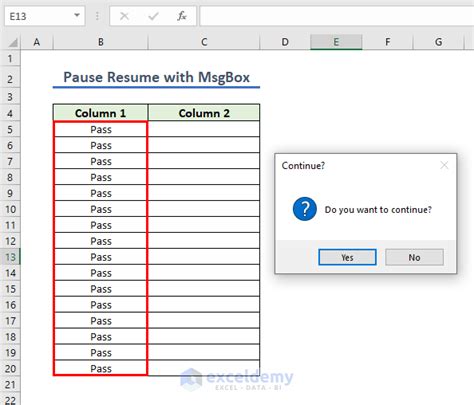 Excel Macro Pause Methods