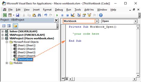 Excel Macro running on open