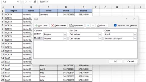 Excel Macro Sorting