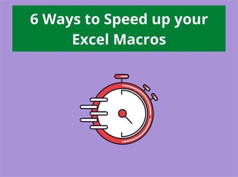 Excel Macro Speed Up Techniques