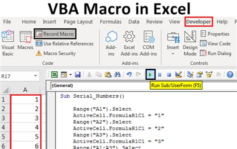 Excel Macro VBA