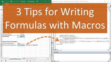 Excel Macros and VBA Tips