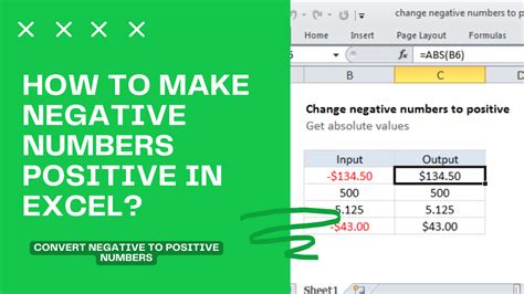 Excel Make Number Negative