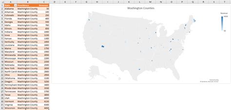 Excel Map Chart Example 4