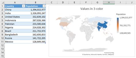 Excel Map Chart Re-enable