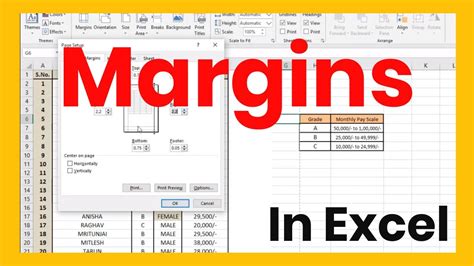 Best practices for margin adjustments in Excel