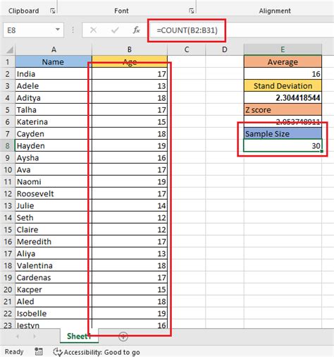 Excel Margin of Error