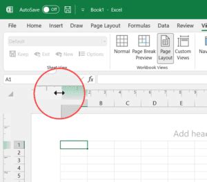 Excel Margin Ruler