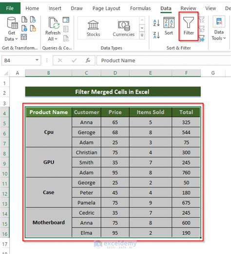 Using the FILTER function in Excel 365 for dynamic matching