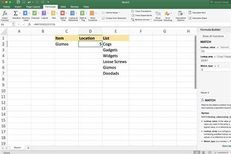 Excel MATCH function advanced techniques