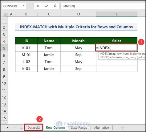 Excel Match and Index with Arrays