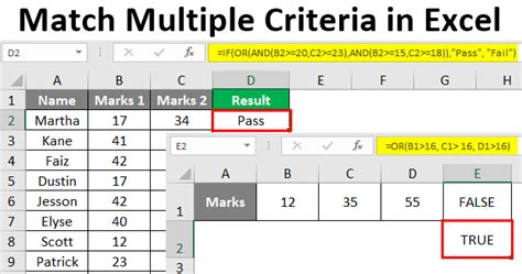 Excel Match Multiple Criteria Basics