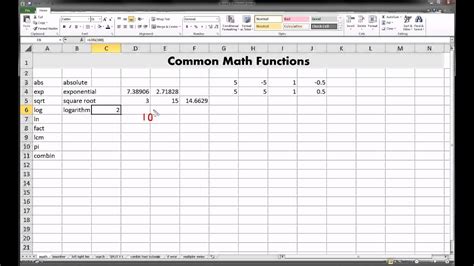 Excel Math Functions