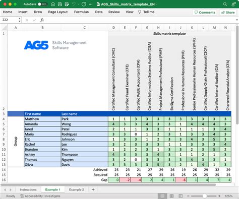 Excel Matrix Best Practices