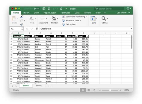 Excel Matrix Pivot Tables