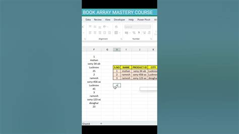 Excel matrix tutorial