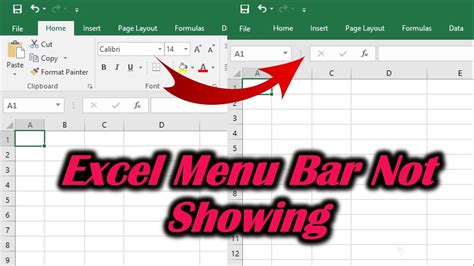 Excel menu bar