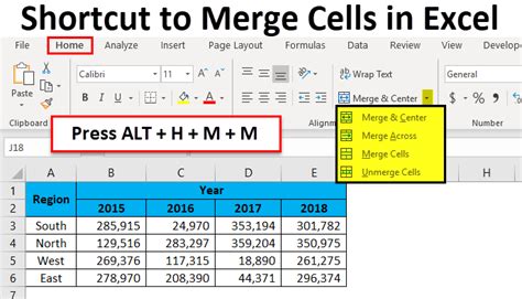 Merge Cells Command in Excel