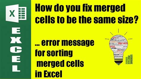 Excel Merge Cells Errors