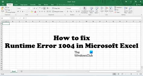 Excel Method Time Error Solution 1