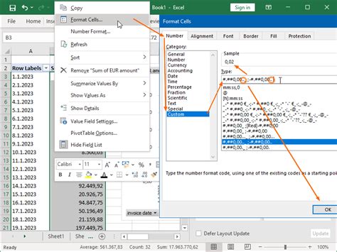 Excel Millions Pivot Table