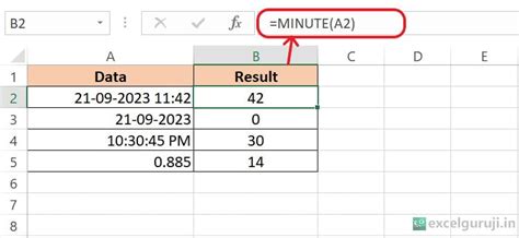 Excel Minute Component