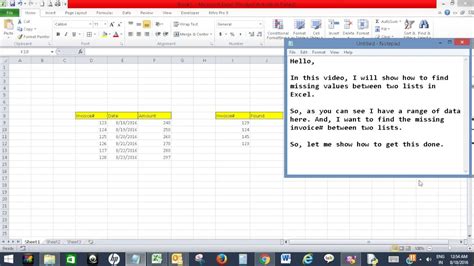 Missing Values in Excel