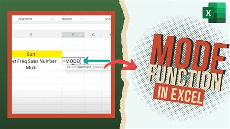 Using the MODE function in Excel