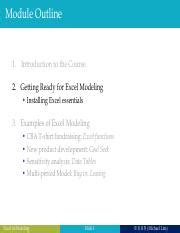 Excel Modeling Techniques Example