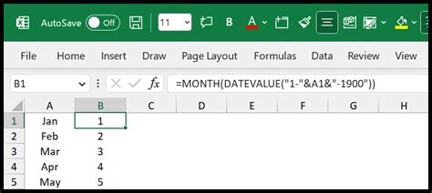 Excel month name to number Power Query