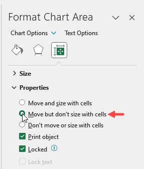 Excel move but don't size