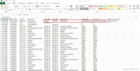 Excel MPP import