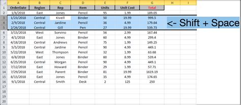 Shortcuts for Mastering Multi-Select in Excel