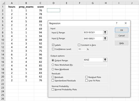 Excel Multiple Linear Regression